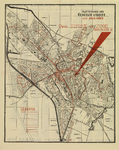 214075 Plattegrond van de stad Utrecht, met weergave van het stratenplan met namen (ged.), wegen, watergangen, ...